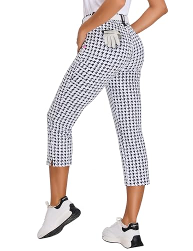 Women's Pants Ankle 7/8 Golf Pants 5 Pockets Stretchy Travel Pants for Work Business Casual