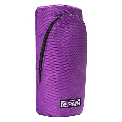 Image of Case-It Magnetic Stand Up Pouch, Stand up Pencil Case, Large Capacity Pencil Pouch, Zipper Phone Holder, Mobile Phone Bracket, Stationery Organizer, Storage Makeup Pouch, PLP-167, Purple