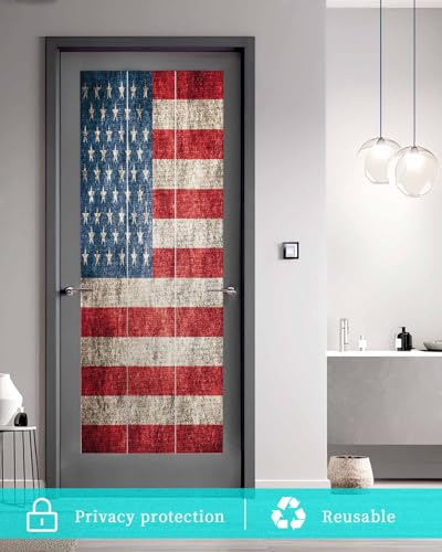 Película de privacidad para ventana bandera USA rojo y azul 29.5x78.7 pulg miniatura 5