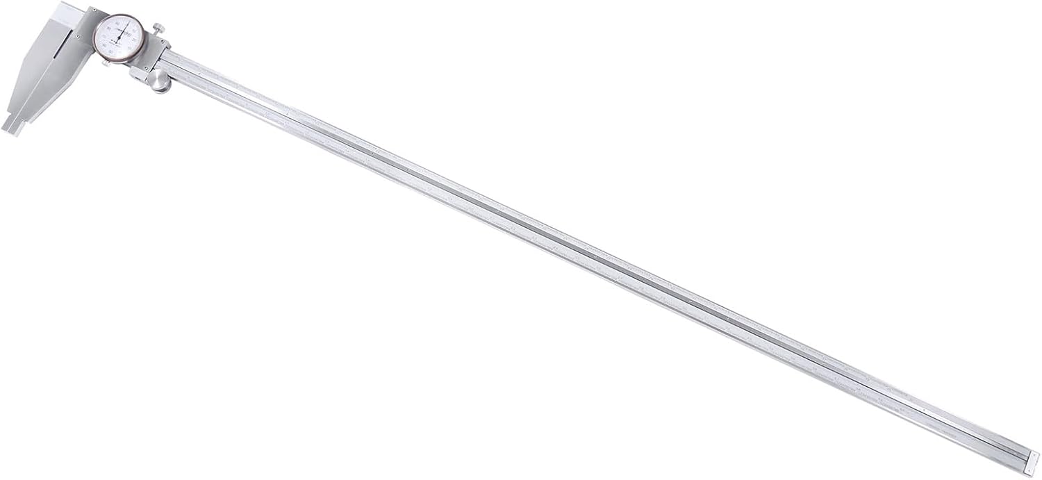 Accusize Industrial Tools 40'' by 0.001'' Heavy-Duty Dial Caliper, Stainless Steel in Fitted Case, 1721-0040