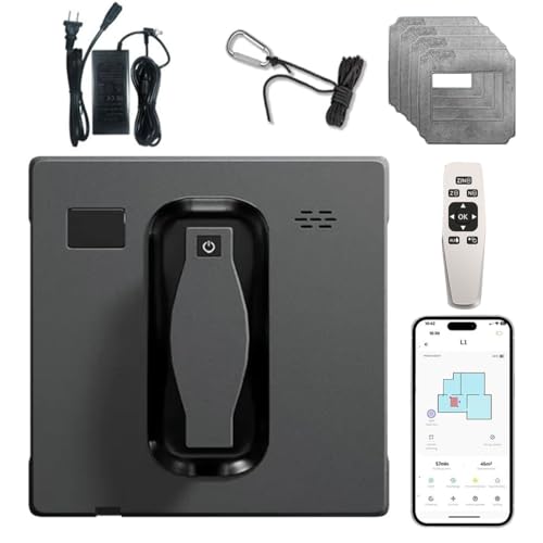 Robot De Limpieza De Ventanas Con 2 Lados Agua De Pulverización, Limpiador De Ventanas Eléctricas De 3200pa Con Aplicación Remota/control Remoto, Protección De Apagado De 20 Minutos,limpiador Ventanas