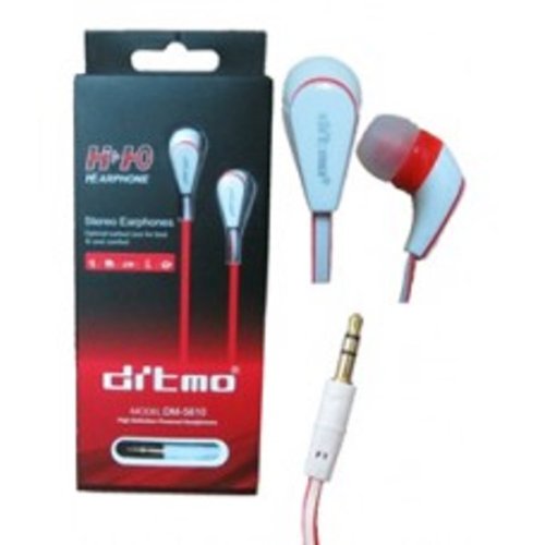 DITMODM-5810 Stereo Mobile Handsfree Earphones in White Color - By Trendz