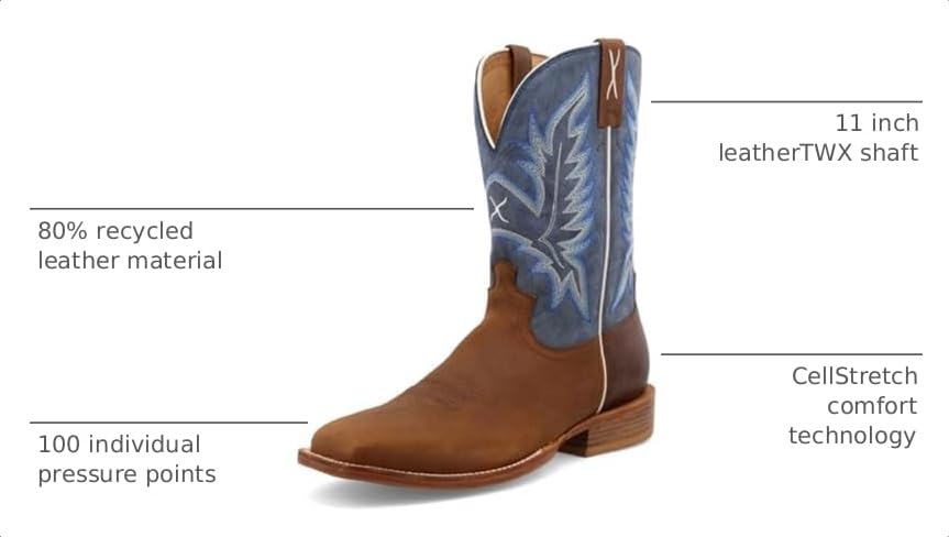 Image of Twisted X Mens 11 inch Pull On Tech X Western Boot