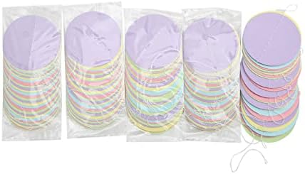 Miniatura 9 de Juego de 5 guirnaldas de lunares pastel, decoraciones colgantes de lunares de arco iris para cumpleaños, boda, baby shower, aula, cabina de fotos