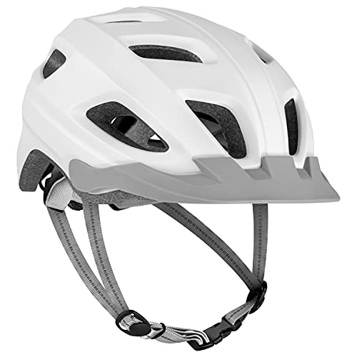 Image of Retrospec Lennon Adult Bike Helmet with LED Safety Light Adjustable Dial & Removable Visor - Adjustable Bicycle Cycling Helmet for Men & Women