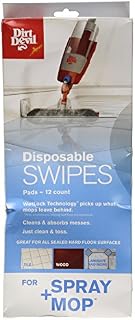 Dirt Devil Disposable Swipes Pads for Spray Mop, AD51050, 12 Pack, White