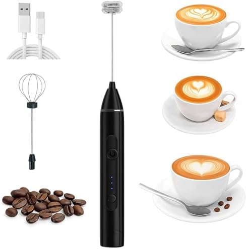Mini Mixer Elétrico Portátil, 3 Velocidades, Preto, Recarregável ...