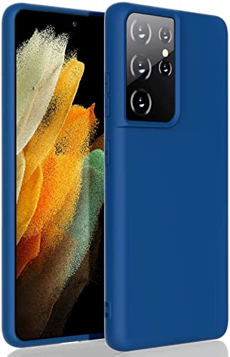 Funda Ultrafina para teléfono móvil, sensación, Mate, Azul Marino y de Gel TPU (Azul Marino), Compatible con Samsung Galaxy S21 Ultra Cover