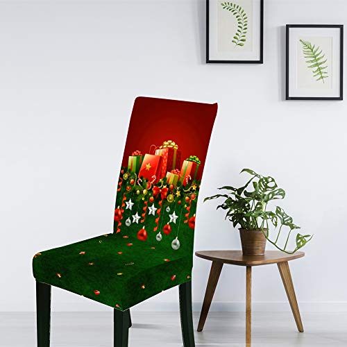 2/4/6 PCS Stretch Kerst Eetkamerstoelhoezen Verwijderbare WashableSeat Hoes voor Hotel, Eetkamer, Ceremonie, Banket… - Afbeelding 4