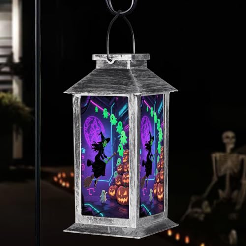 Halloween Decorations Outdoor Solar Lanterns Hanging Ghosts Solar Lantern Party...