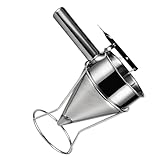 SHINEOFI Embudo de Acero Inoxidable con Forma de Pulpo, Dispensador de Masa para Hacer Bolas de Pulpo, Herramienta de Cocina para Repostería, Apto para Lavavajillas, Accesorio Esencial