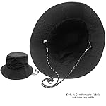 woogwin Waterproof Bucket Rain Hat with Chin Strap Quick Dry Packable Boonie Sun Hat Safari Hat UV Protection - Image 5