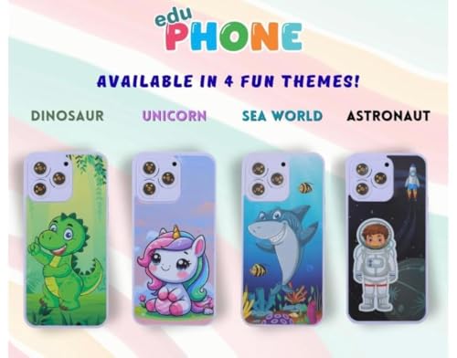 Image of Educational Phone Type-C Rechargeable Musical Toy 28 Functions, Alphabet, Numbers, Varnmala, Animal Sounds, Nursery Rhymes in English & Hindi for Age 2&10 Years (Unicorn Model)
