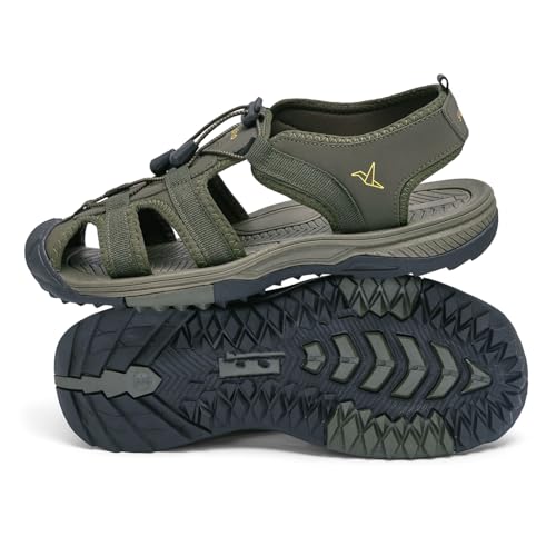 Image of YOHO Men Sports Sandals TrailEazy | Thick EVA Molded Sole for Shock Absorption, Adjustable Laces, Comfortable & Lightweight Floaters | Outdoor Casual Wear Footwear