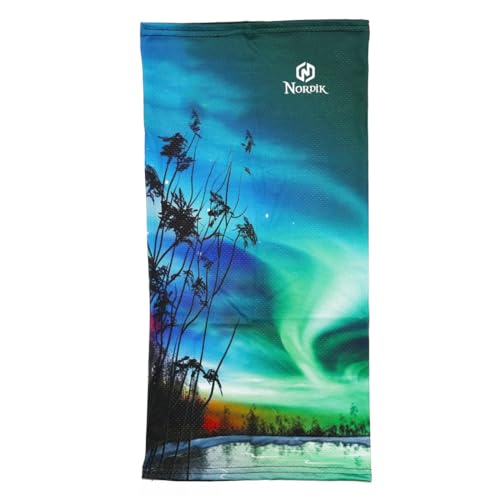 Nordik Neck Gaiter Windproof Face Mask Cover for Skiing, Cycling, hiking, surfing for Men & Women- Ice Blue Ink3