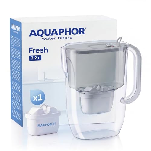 AQUAPHOR Jarra Filtradora de Agua Fresh Gris 3.2L con 1 Filtro MAXFOR+