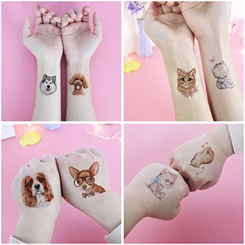 Jansong 10 Small Sheets Temporary Cat Cartoon Body Art Kids Tattoo Waterproof Tattoos For Boys Girls Cute For Kid Goody Bag Stuffers Party Bag Fillers #TOP4