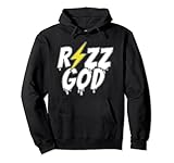 Rizz God Trap Drip Rap Cartoon Emote Popular Streamer Slang Pullover Hoodie
