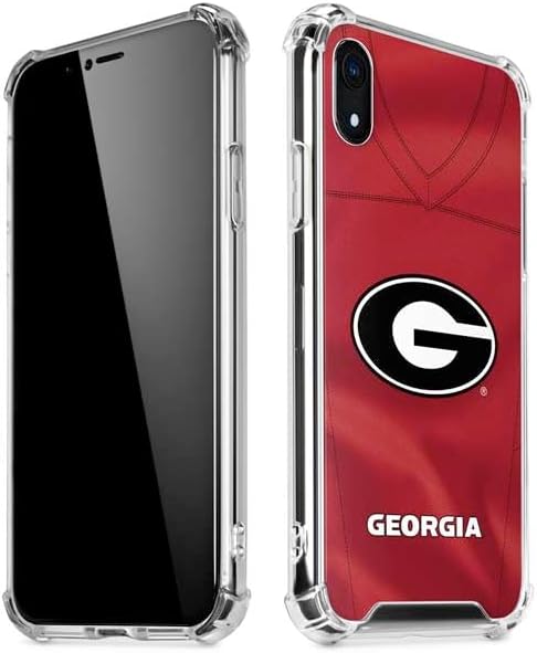 Skinit Clear Phone Case Compatible with iPhone XR - Officially Licensed University of Georgia Black Jersey Design