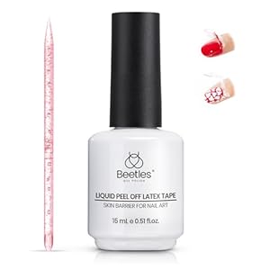 Beetles Latex Liquid Nail Simple Peel Off Cuticle Guard for Nail Art Liquid Latex Barrier Protector 15ml White