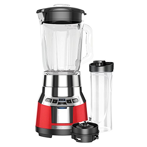 Black & Decker BL1821RG-P FusionBlade Digital Blender with Personal Jar, Red