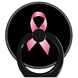 Blackpink 360 Degree Rotation of Cell Phone Ring Socket Holder Finger Pop Grip Stand with Car Mount Hooks Works for All Smartphones and Tablets Pink Ribbon Breast Cancer Awareness Wallet Black