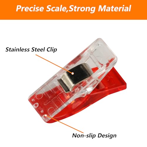 140 STK Nähklammern Stoffklammern zum Nähen, Nähzubehör, Kunststoff Nähclips Nähmaschinen Zubehör, Mehrzweck Mehrfarbig Sewing Clips für Quilting Nähen Stofffixieren, mit 40 STK Stoffnadeln