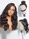 LUVME HAIR 20 Inch 360 Full Lace Wig Glueless Loose Body Wave Human Hair Wigs Pre Plucked Long Black Frontal Wig Natural Black