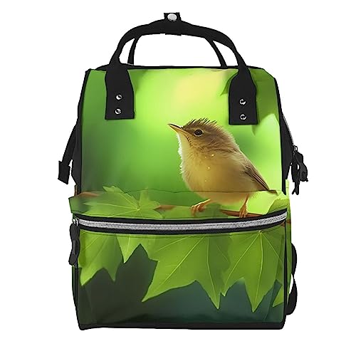 Sac à langer imprimé sac à dos grande capacité TOMPPY Nature verte