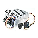 【Einfache Bedienung】 Die stufenlose Motorsteuerung verfügt über einen einfachen Potentiometerknopf, mit dem die Motordrehzahl reibungslos von 0% bis 100% eingestellt werden kann. Und mit LED-Anzeige ist genau, um 0 ~ 100% der Motordrehzahl anzuzeigen. Die Eingangsspannung des PWM-Motordrehzahlreglers sollte innerhalb von 10-55 V der Nennspannung des Motors entsprechen, da sie sonst verbrannt wird.