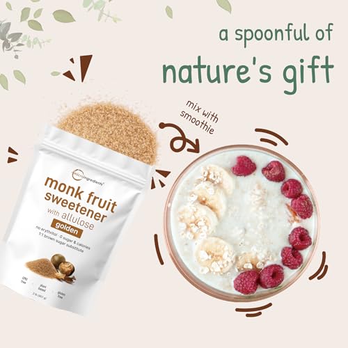 Micro Ingredients Golden Monk Fruit Sweetener Allulose, 2 Lbs | No Erythritol, No Aftertaste, 1:1 Brown Sugar Substitute thumb #6