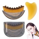 Lymphatic Contour Face Brush with GuaSha Massage Tool, Lymphatic Drainage Massager for Face, Dry Brushing Face Brush Tool, Chin & Jawline Sculpting, Ergonomic Design to Fit Skin Precisely