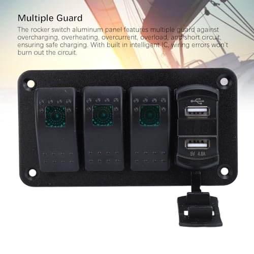 Painel de Alumínio do Interruptor Oscilante de 3 Gangues, Painel de Controle do Interruptor de Alter