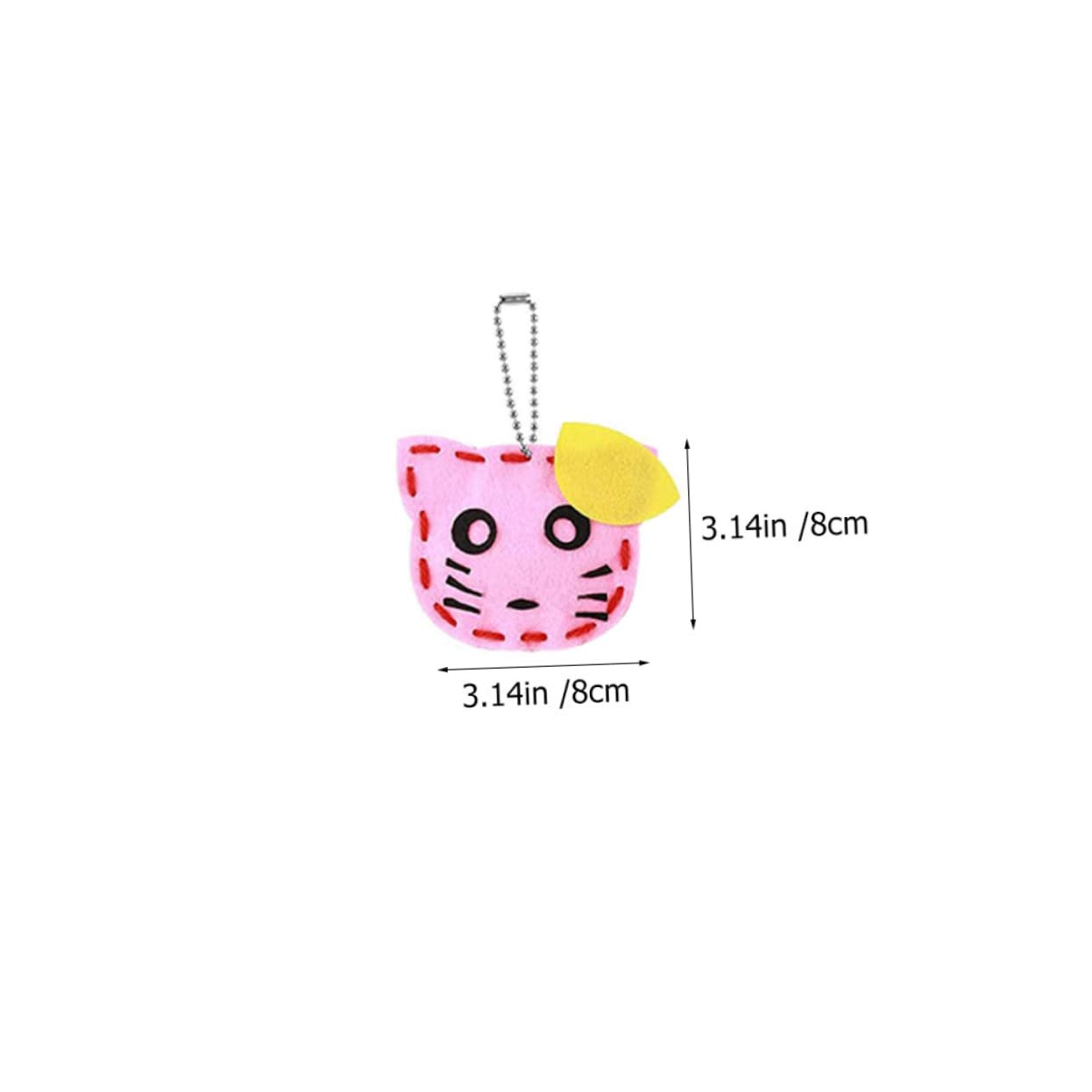 Yardwe 8Pcs DIY Animal Shape Pendant Kit for Fun Schoolbag Decoration Craft with Non Woven Fabrics for Developing Practical Skills and Creativity Random Styles Included