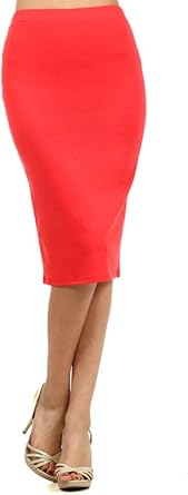 Womens Solid Pencil Skirt. Made in USA