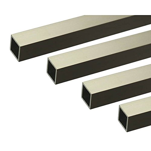 Amazon | 安田 アルミ角パイプ 1m 1.0x10x10mm ステンカラー 4本