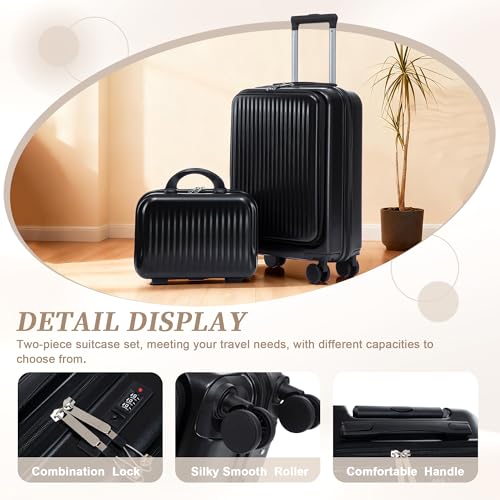 Image of 20 /14 Inch Hardside Luggage, Lightweight Durable Suitcase with Spinner Wheels