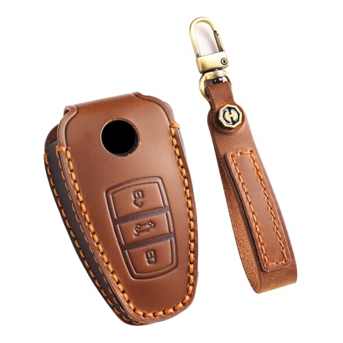 Coque clé VW Touareg protection boîtier Phideon marron 3 boutons