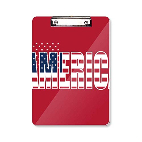 Porte-bloc A4 drapeau américain chemise rigide pince bloc-notes