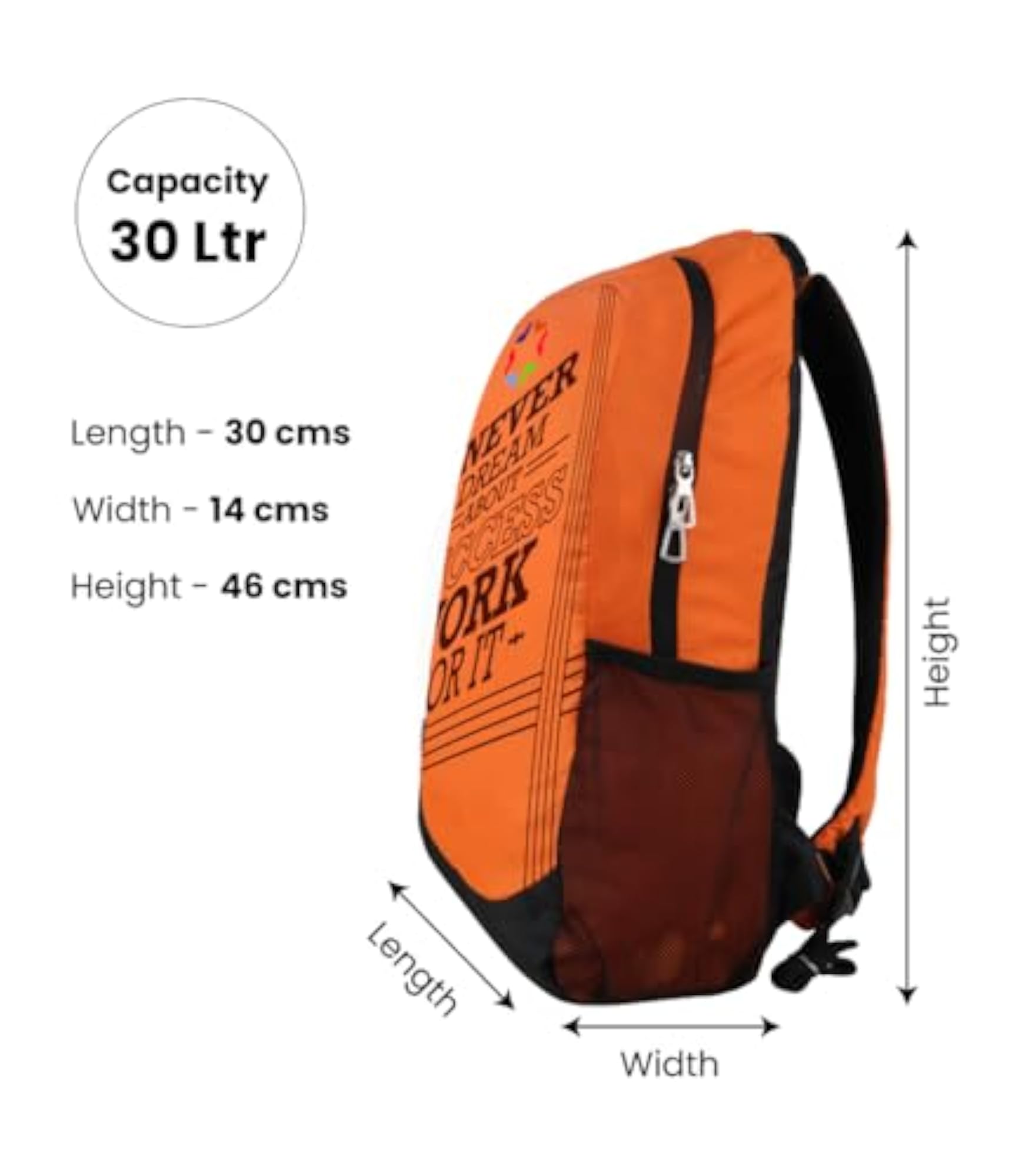 BOLT Casual Water-Resistant Backpack for School & College