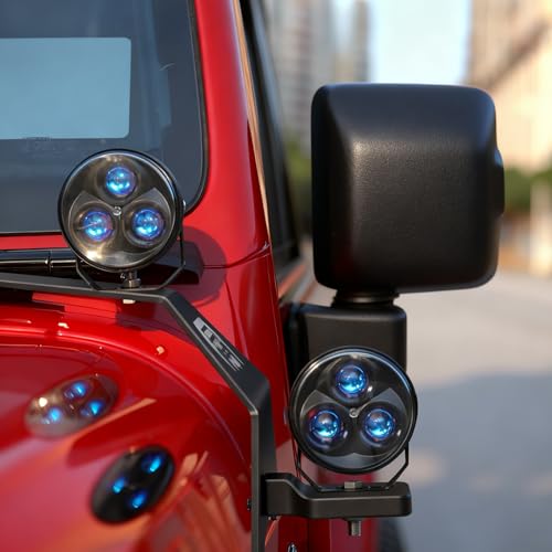 A-Pillar Dual Light Hood Mount for Jeep Wrangler JL JLU & Gladiator JT by DarSeity - Used condition - Image 5