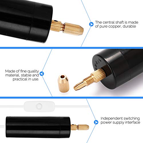 Moniss Mini furadeiras elétricas portáteis furadeira micro USB portátil com 3 peças ferramentas de a