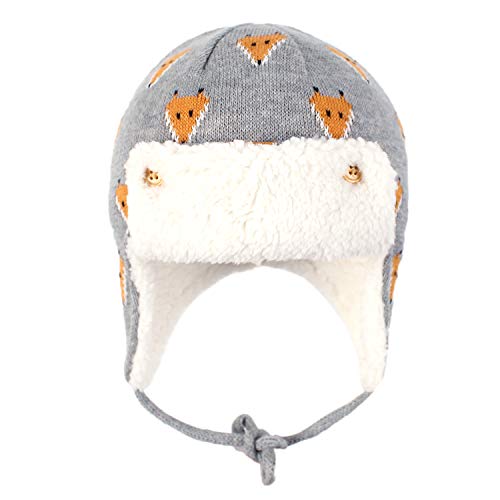 Gajaous Baby Boys Girls Winter Animals Earflap Beanie Hat Kids Infant Dinosaur Fox Pattern Fleece Lining Warm Hat - Image 5