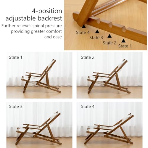 Chaise camping pliante d'extérieur portable avec appui-tête de plage - 5