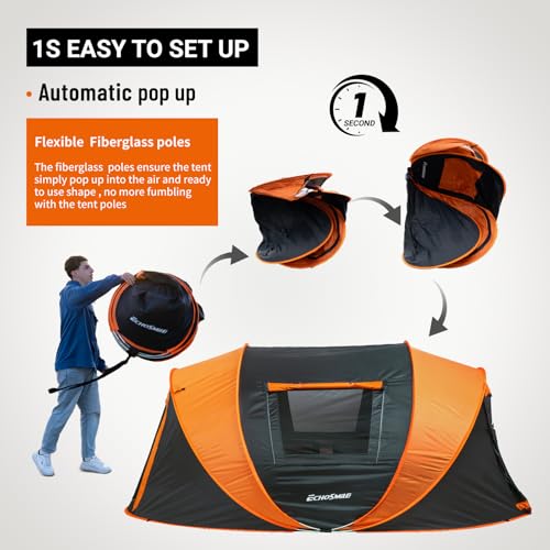EchoSmile 6 Person Easy Setup Tent