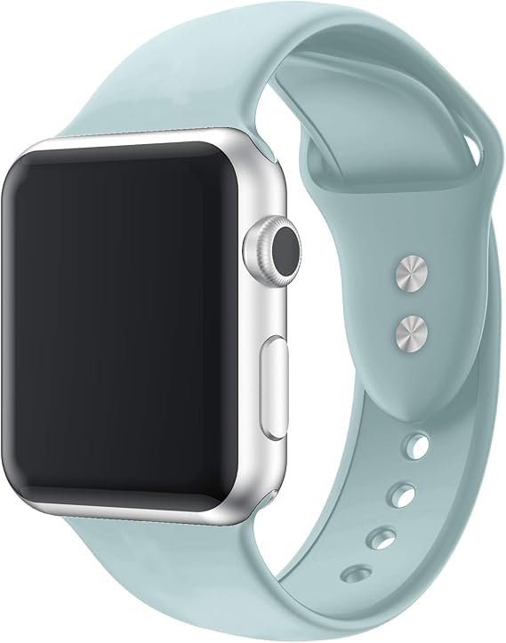 JA002-41S18 空の青い Apple Swatchバンド42 mmの40 mmの44 mmのために互換性を持つスポーツスリムなシリコーンバンド、iWatchシリーズSE / 6 / 5 / 4 / 3 / 2 / 1女性と男性のための細い柔らかい狭い置き換えストラップリストバンド [並行輸入品]