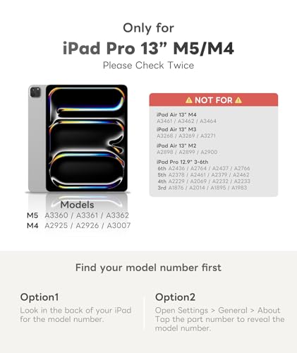 Étui iPad Pro 13 M5 M4 support multi-angle transparent pour travailler partout EIP