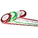 Christmas Ribbon Roll, 4 Rolls 4 Color 3/8 Inch Wide 100 Yards Long Satin Ribbon for Holiday Decorations