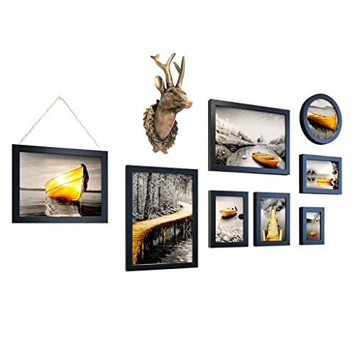 Picture Frames 518 Nordic Photo Frame Decorative Painting Living Room Sofa Wall Hanging Painting Combination American Restaurant Wall Mural 124X69cm