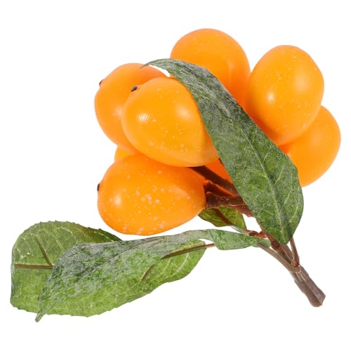 MOTHNUR ?真枇杷串モデル 高精細プラスチック製フェイクフルーツ ディスプレイ用装飾 写真小道具 インテリアに リアルな果実シミュレーシ